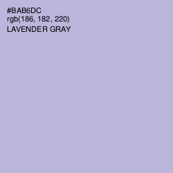 #BAB6DC - Lavender Gray Color Image
